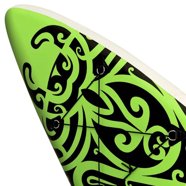 vidaXL Inflatable Stand Up Paddleboard Set 305x76x15 cm Green