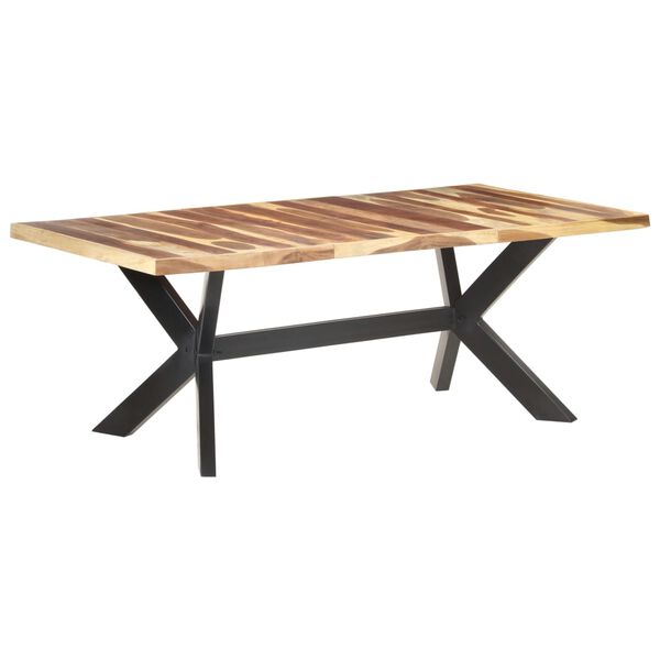 vidaXL Dining Table 200x100x75 cm Solid Wood with Honey Finish