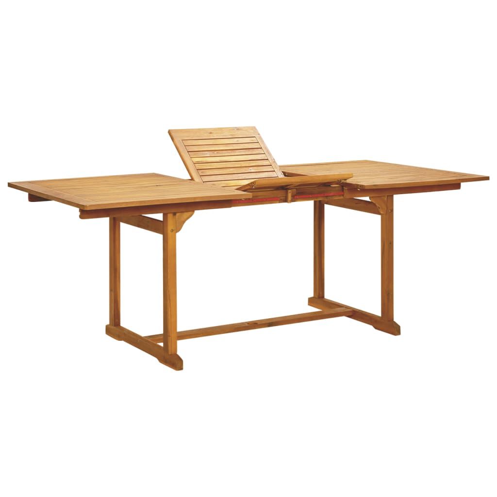vidaXL 7 Piece Garden Dining Set Beige Poly Rattan and Solid Wood