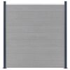 vidaXL Fence Posts 2 pcs Dark Grey 185 cm Aluminium