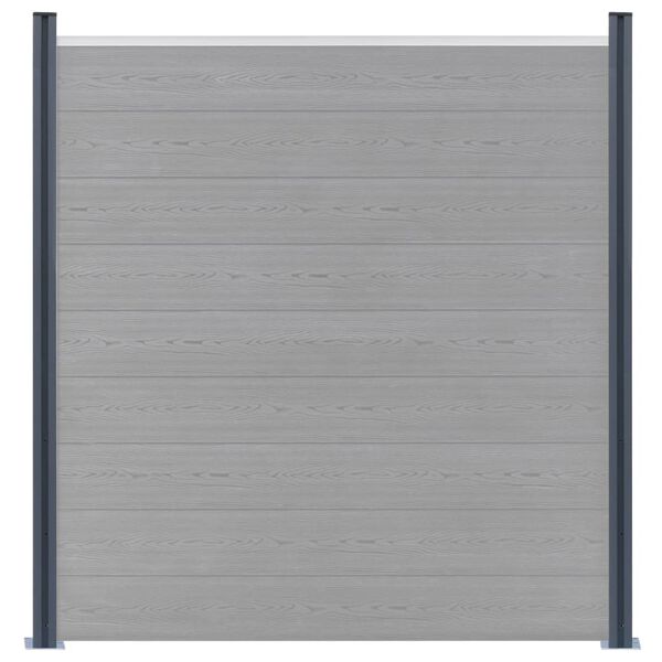 vidaXL Fence Posts 2 pcs Dark Grey 185 cm Aluminium
