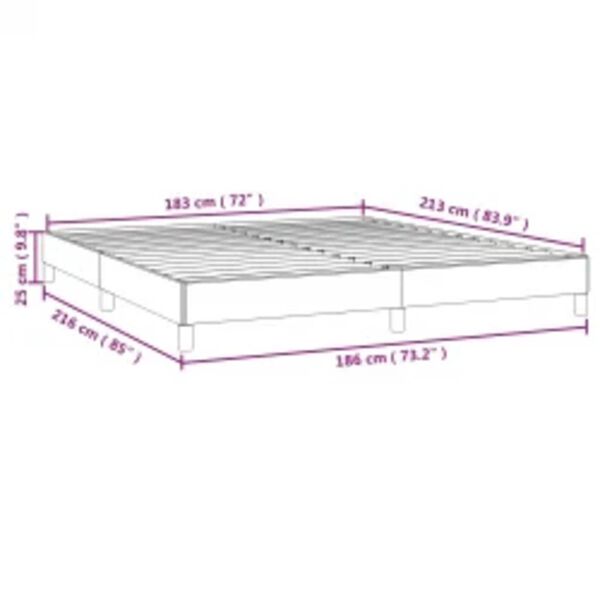 vidaXL Bed Frame without Mattress Light Grey California King Fabric
