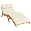 vidaXL Sun Lounger Cushion Cream 180x60x4 cm Oxford Fabric