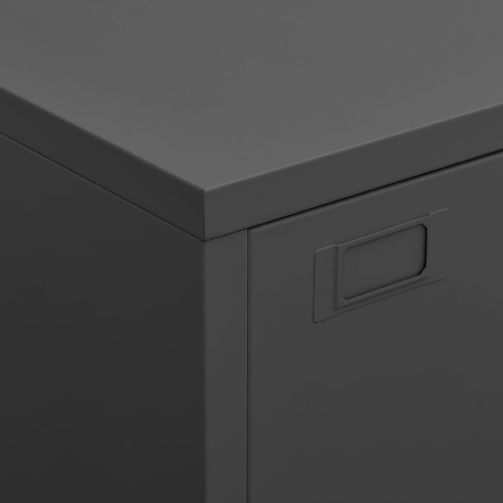 vidaXL Industrial Storage Chest Anthracite 75x40x115 cm Metal