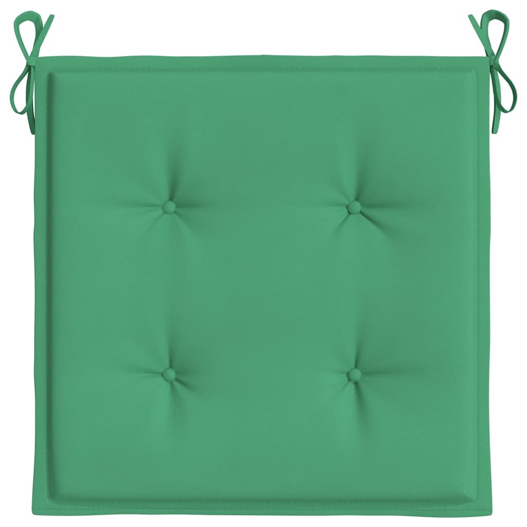 vidaXL Garden Chair Cushions 2 pcs Green 40x40x3 cm Oxford Fabric