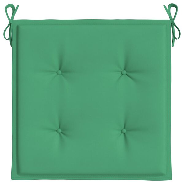 vidaXL Garden Chair Cushions 2 pcs Green 40x40x3 cm Oxford Fabric