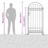 vidaXL Fence Gate Grey 102 x 200 cm Steel