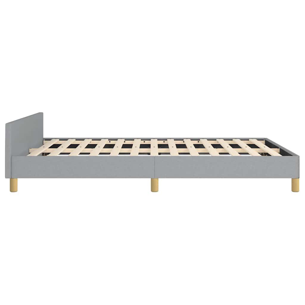vidaXL Bed Frame without Mattress Light Grey Full Fabric
