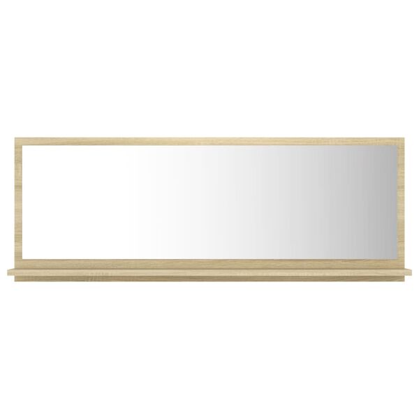 vidaXL Bathroom Mirror Sonoma Oak 100x10.5x37 cm Engineered Wood