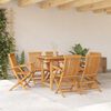 vidaXL Garden Dining Set 7 pcs Brown 160 x 80 x 75 cm Solid teak wood