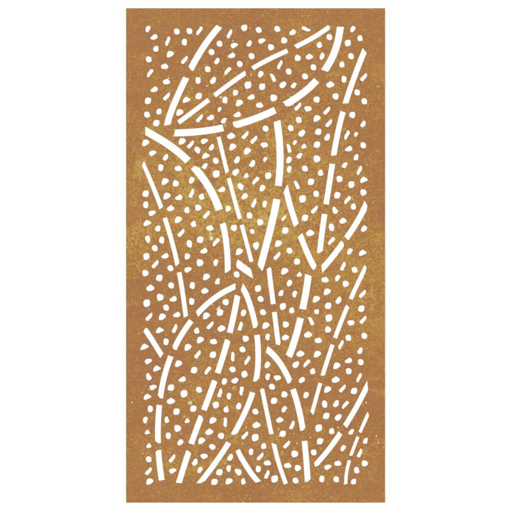 vidaXL Garden Wall Decoration 105x55 cm Corten Steel Leaf Design