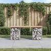 vidaXL Garden Bench Gabion Design 103x31x42 cm Solid Wood Pine