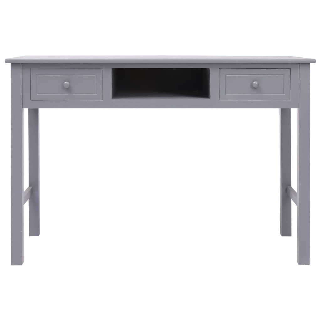 vidaXL Writing Desk Grey 110x45x76 cm Wood