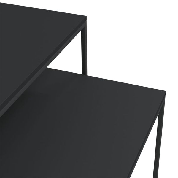 vidaXL Coffee Table Set 2 pcs Engineered Wood and Metal