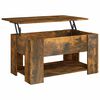 vidaXL Coffee Table Smoked Oak 79x49x41 cm Engineered Wood