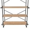 vidaXL Bookcase Solid Firwood and Steel 120x42x180 cm