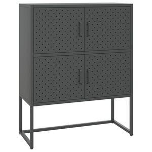 vidaXL Highboard Anthracite 80x35x100 cm Steel