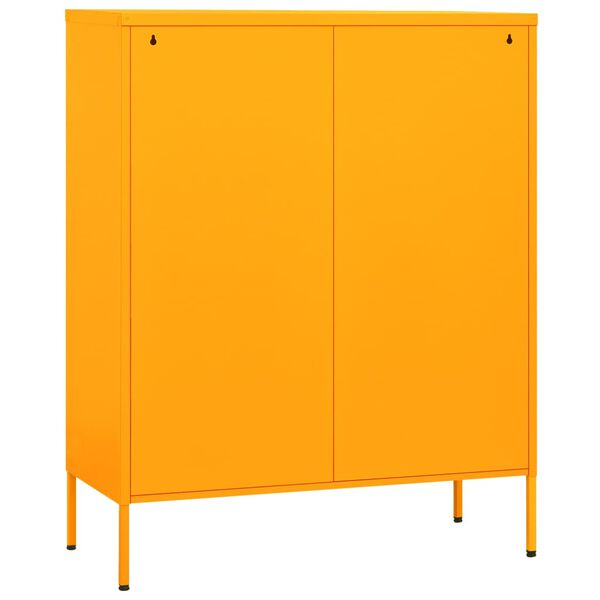 vidaXL Storage Cabinet Mustard Yellow 80x35x101.5 cm Steel