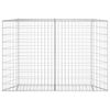 vidaXL Trapezium Gabion Raised Bed Galvanised Steel 150x20x100 cm