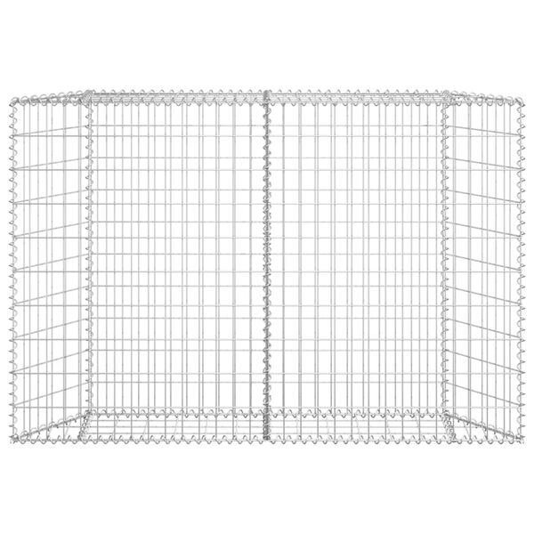 vidaXL Trapezium Gabion Raised Bed Galvanised Steel 150x20x100 cm