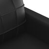 vidaXL 3 Piece Sofa Set with Cushions Black Faux Leather