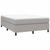 vidaXL Bed Frame without Mattress Light Grey Full Fabric (US Only)
