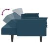 vidaXL 2-Seater Sofa Bed with Two Pillows Blue Velvet