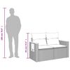 vidaXL Garden Sofa with Cushions 2-Seater Grey Poly Rattan