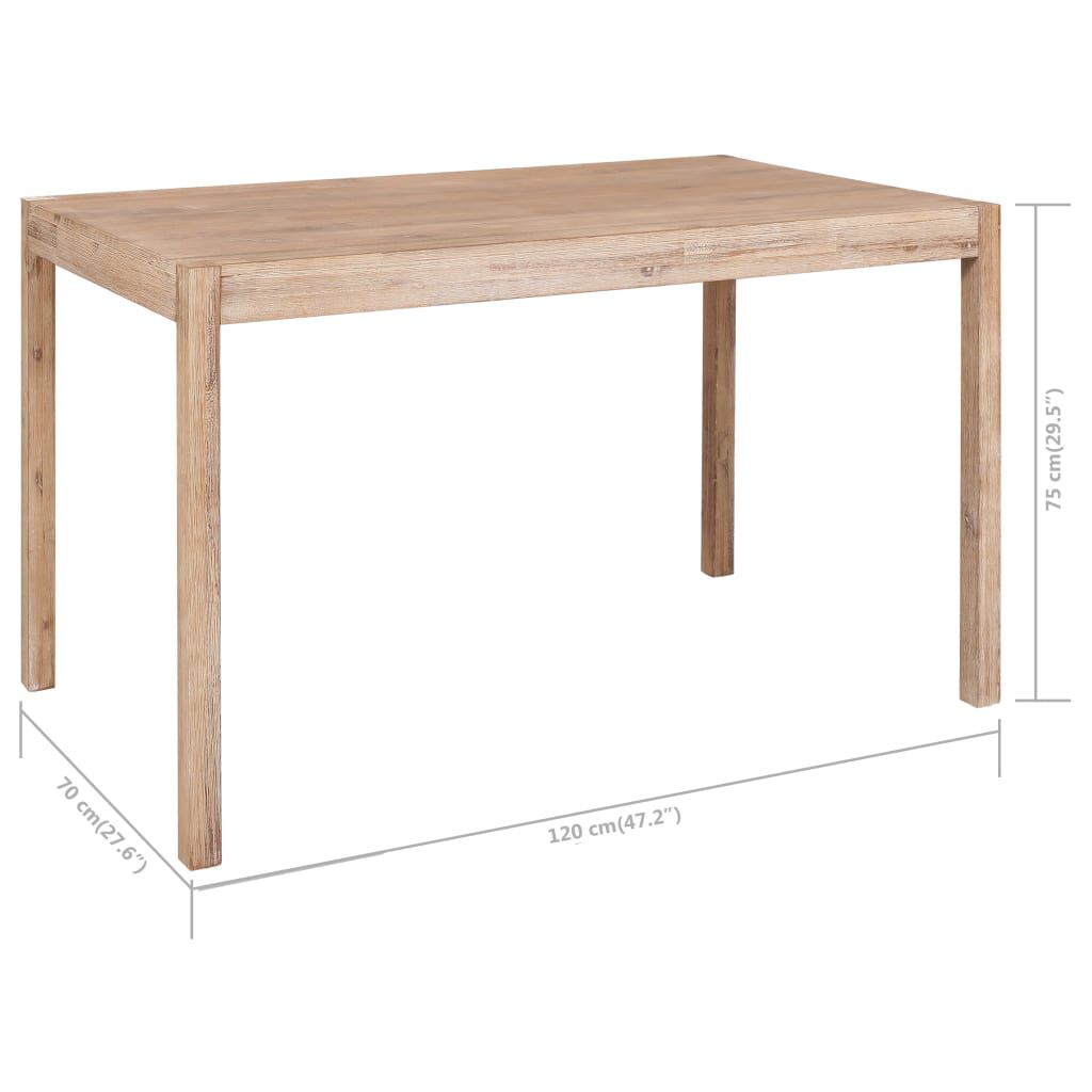 vidaXL 7 Piece Dining Set Solid Acacia Wood