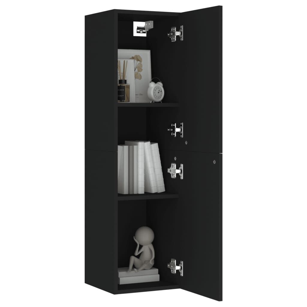 vidaXL TV Cabinet Black 30.5x30x110 cm Engineered Wood