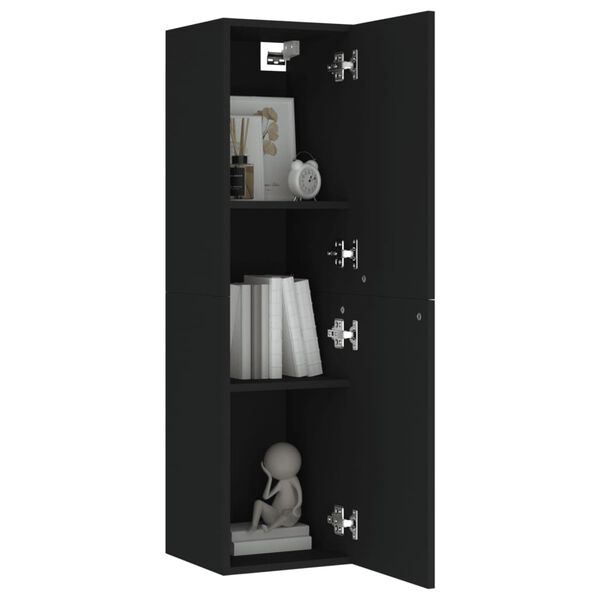vidaXL TV Cabinet Black 30.5x30x110 cm Engineered Wood