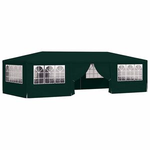vidaXL Professional Party Tent with Side Walls 4x9 m Green 90 g/m?