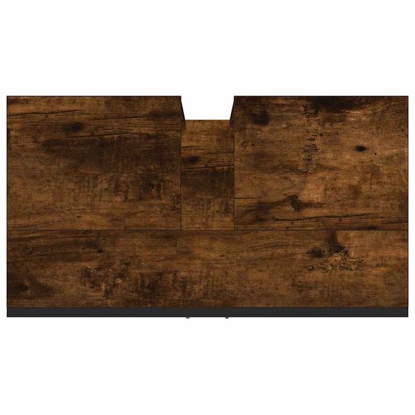 vidaXL Bathroom Sink Cabinet Smoked Oak 60x33x60 cm Engineered Wood