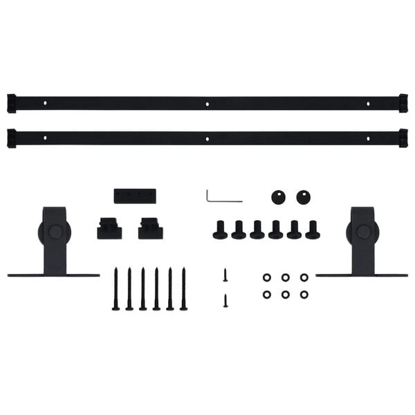 vidaXL Mini Sliding Cabinet Door Kit Carbon Steel 183 cm