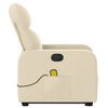 vidaXL Stand up Massage Recliner Chair Cream Fabric