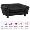 vidaXL Dog Sofa Black 72x45x30 cm Plush