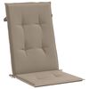 vidaXL Garden Highback Chair Cushions 6 pcs Taupe 120x50x3 cm Fabric
