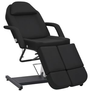 vidaXL Beauty Treatment Chair Faux Leather Black 180x62x78 cm
