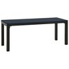 vidaXL 3 Piece Garden Dining Set Steel and WPC Black
