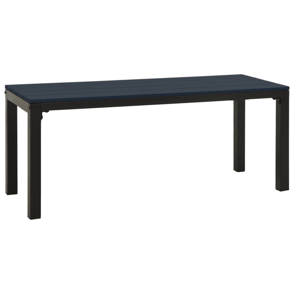 vidaXL 3 Piece Garden Dining Set Steel and WPC Black