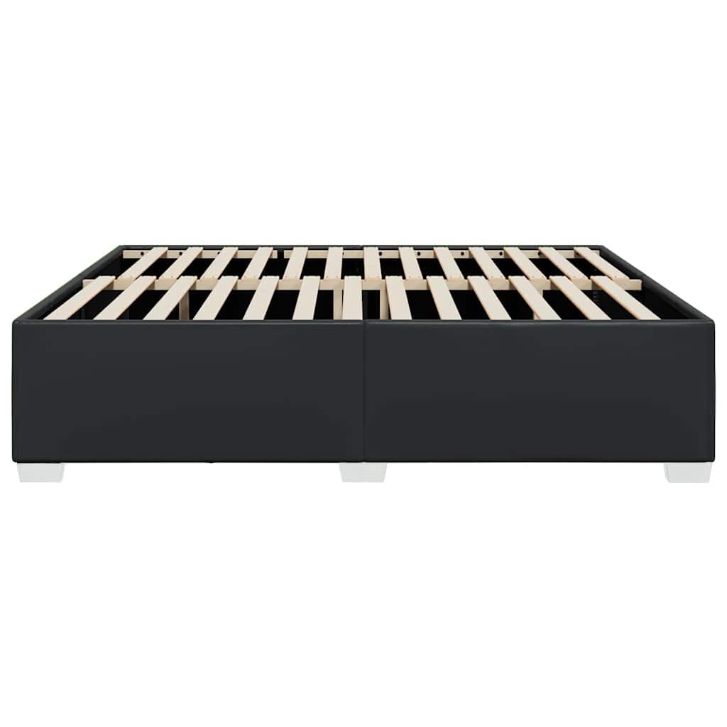 vidaXL Bed Frame without Mattress Black California King Faux Leather