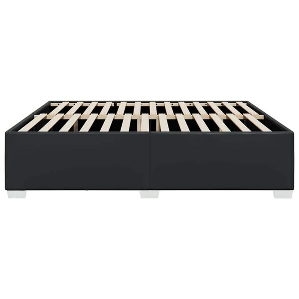 vidaXL Bed Frame without Mattress Black California King Faux Leather