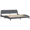 vidaXL Bed Frame without Mattress "Hanko" Dark Grey 193x203 cm Velvet