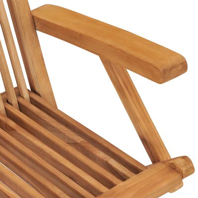 vidaXL Garden Chairs with Taupe Cushions 4 pcs Solid Teak Wood