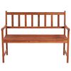 vidaXL Garden Bench with Cushion 120 cm Solid Acacia Wood