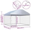 vidaXL Outdoor Dog Kennel with Roof 200x200x135 cm