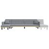 vidaXL L-shaped Sofa Bed Light Grey 275x140x70 cm Fabric