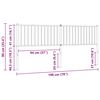 vidaXL Metal Replace Headboard White 193 cm