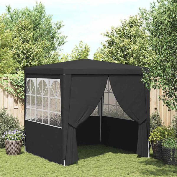 vidaXL Professional Party Tent with Side Walls 2x2 m Anthracite 90 g/m?