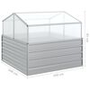 vidaXL Garden Raised Bed with Greenhouse 100x100x85 cm Silver